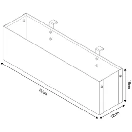 [en.casa] Blumenkasten Achtkarspelen 50x12x15cm Anthrazit