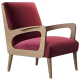Xlmoebel Loungesessel Luxuriöser Einplatz-Wohnzimmerstuhl Cocktailsessel Lese-Sessel Textil (1-St., Cocktailsessel), Hergestellt in Europa rosa