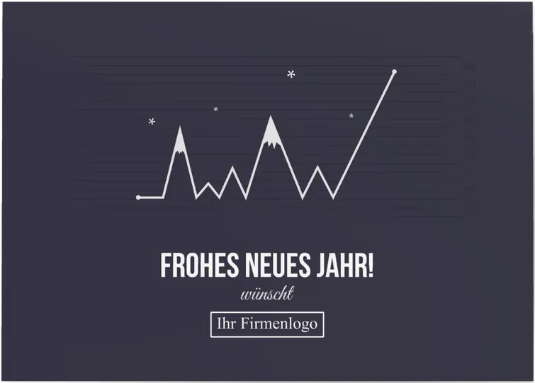 Geschäftliche Weihnachtskarte selbst gestalten - Diagramm - Blau | Wunderkarten.de