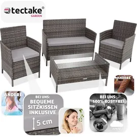 Tectake Madeira Set 4-tlg. grau