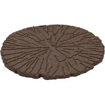 Lemodo Trittstein, Gartenplatte, Gehwegplatte in Baumstammoptik, Beetplatte, Baumscheibe aus Gummi,