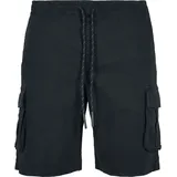 URBAN CLASSICS Drawstring Cargo Shorts Black S