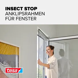 Tesa Insektenschutzfenster Insect Stop 100 x 120 cm Anthrazit