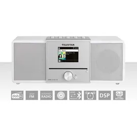 Telestar DIRA S 32i CD – Internetradio/DAB+Radio (Stereo, CD-Player, Streamingdienste, USB-Aufnahme, Bluetooth, WLAN), Radio, Weiss