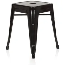 HJH Office Hocker Vantaggio Metall 41 x 41 x 85 cm Schwarz