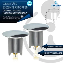 tecuro Universal Exzenterstopfen Ø 64 mm Hochglanzverchromt