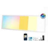 Aigostar 120x30-RGB+CCT LED Bluetooth Mesh Smart Einbau Panel Deckenleuchte dimmbar (APP) Steuerung