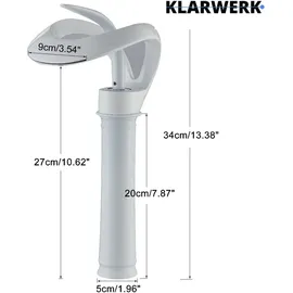 klarwerk NAVIS | Design Wasserfall Wasserhahn Bad Weiß hohe Badarmatur | Elegante Premium Edelstahl Armatur Für hohe Waschbecken | Mischbatterie 2 Anschl...