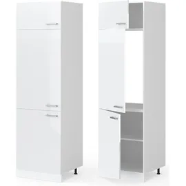 Vicco Hochschrank R-Line 60 x 57,5 x 207 cm Weiß Hochglanz