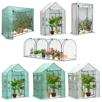 Clanmacy Gewächshaus Gewächshaus Foliengewächshaus Tomatenhaus Tomatengewächshau Winterfest, Stabil, robust und sicher weiß 270 cm x 90 cm x 90 cm