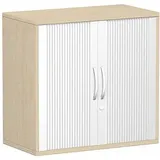 Geramöbel Rollladenschrank Stahl 80,0 x 42,5 x 79,8 cm silber 1 Fachboden