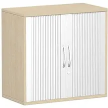 Geramöbel Rollladenschrank Stahl 80,0 x 42,5 x 79,8 cm silber 1 Fachboden