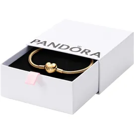 Pandora Moments Schlangen-Gliederarmband mit Herz-Verschluss aus Metall gold 563050C00-18 Größe 18