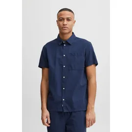 !Solid Kurzarmhemd Blau S