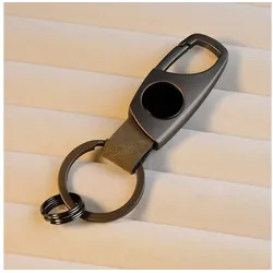 YRIIOMO Schlüsselanhänger Einfacher Auto-Schlüsselanhänger, Herren-Taillen-Schlüsselanhänger grau