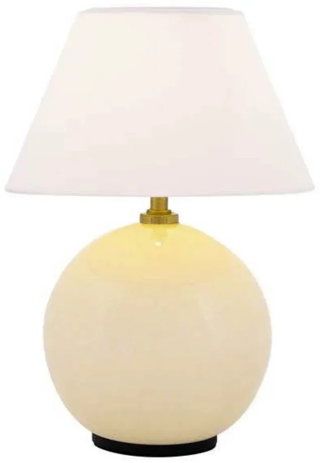 Tischleuchte Globen Lighting, IRIS, dimmbar, Beige, für Wohnzimmer, Glas, Vintage - 22.6