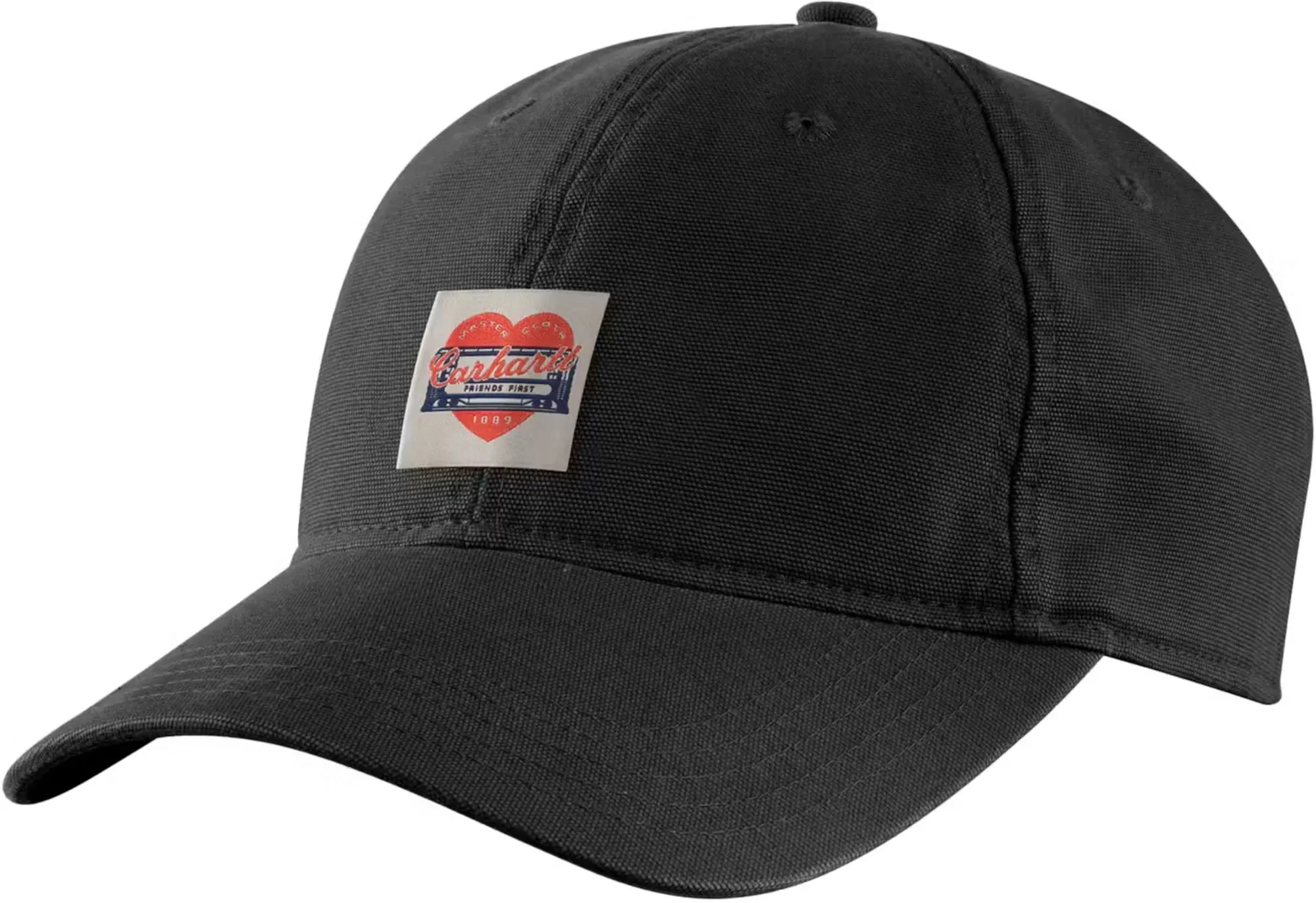 Carhartt Heart Patch Canvas Cap, zwart Voorman