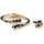 FIRETTI Schmuckset FIRETTI "Multipack Schmuck Geschenk Kupfer Ring Armreif Animalprint", gold (gelbgoldfarben, schwarz), Schmuck_Sets, Damen, Kupfer, glänzend, Schmuckset, Made in Germany