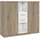 WIMEX Kombikommode 124 x 105 x 41 cm Eiche San Remo / Weiß