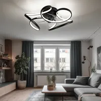 GLOBO LED Deckenventilator, Fernbedienung, dimmbar, CCT, schwarz