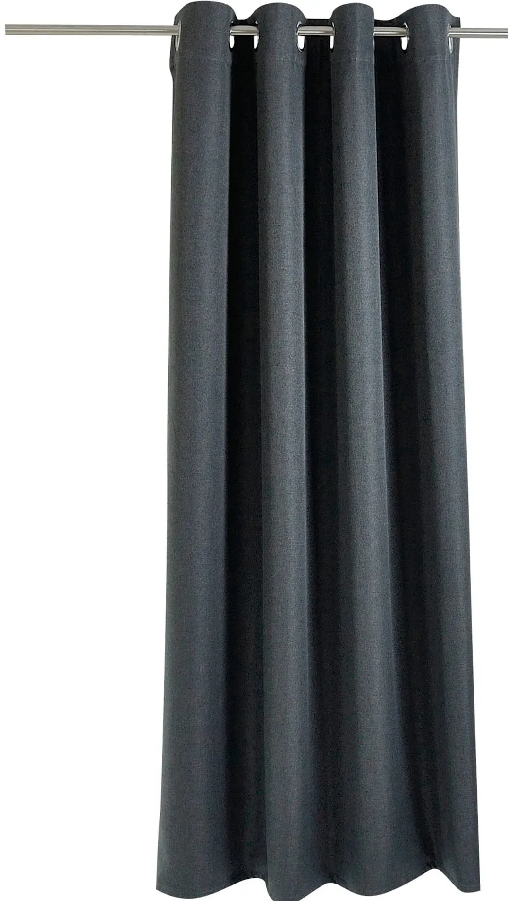 Vorhang HEINE HOME Gr. 1, grau (anthrazit), B:140cm H:145cm, Polyester, Gardinen