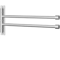Intirilife Handtuchhalter mit zwei Armen in Silber - Gr.: