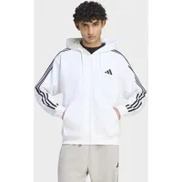 adidas Essentials 3-Streifen Kapuzenjacke Herren Weiß/Schwarz S