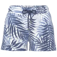 LASCANA Sweatshorts Damen blau gemustert Gr.40/42