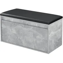 [en.casa] Degerfors 80 x 45 x 39 cm mit Schublade grau/schwarz