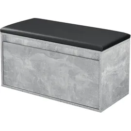 [en.casa] Degerfors 80 x 45 x 39 cm mit Schublade grau/schwarz