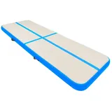 vidaXL Aufblasbare Gymnastikmatte mit Pumpe 500x100x15 cm PVC Blau