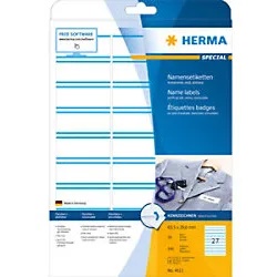 HERMA Namensschilder 4513 Weiß Rechteckig 63 x 29 mm 20 Blatt à 27 Etiketten