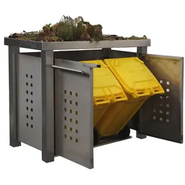 Reinkedesign Mülltonnenbox Typ-EW 130 x 114 cm weiß