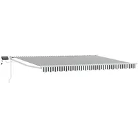 vidaXL Gelenkarmmarkise 300 cm grau/weiß