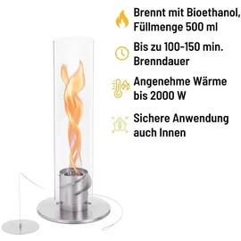 höfats Tischfeuer SPIN Ø 120 cm Silber