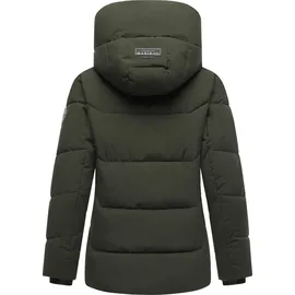 Marikoo Damen Winter Steppjacke Winterjacke gesteppt warm fleece gefüttert Kuscheltatze