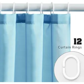 Furlinic Duschvorhang 240 x 180 cm hellblau