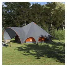 vidaXL Teepee Zelt für 9 Personen Grau/Orange
