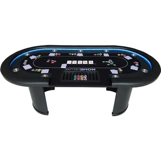 Home Deluxe LED Pokertisch FULL HOUSE
