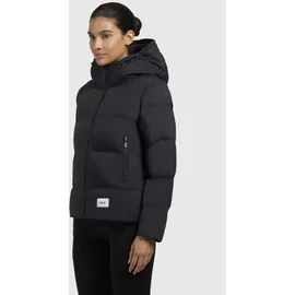 khujo Winterjacke Liev-YM mit Kapuze, Warme gesteppte Damen Kapuzenjacke blau