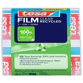Tesa Klebefilm transparent 15 mm x 10 m 3 Rollen