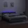 vidaXL Boxspringbett mit Matratze & LED Dunkelgrau 160x200 cm Stoff