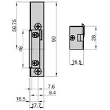 BASI ET 93 Elektro-Türöffner Metall DIN Rechts