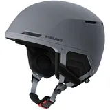 Head Skihelm Snowboardhelm Ski Snowboard Helm - Head Compact Evo - Ski Helm - mit optimiertem Belüftungssystem - geeignet für Skifahren Snowboarden (grau, XS/S (52-55 cm))