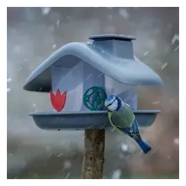 Plastia 1606970124 Vogelfutterhaus Domek anthrazit 1St.