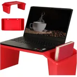 Laptoptisch mit organizer rot