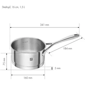 Zwilling Essence Topf-Set 4-tlg. 2 x Kochtopf + Bratentopf + Stielkasserolle