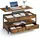 VASAGLE Couchtisch höhenverstellbar Braun Schwarz 50 x 100 x 48-63 cm