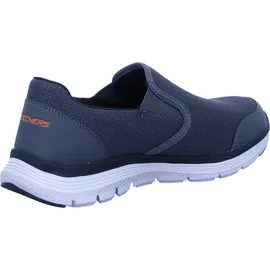 SKECHERS Flex Advantage 4.0 Tuscan Sneaker, Charcoal Mesh Pu Orange Trim, 45 EU