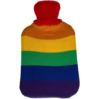 Gravidus Wärmflasche mit Pride-Regenbogenbezug – 2 Liter, weich &
